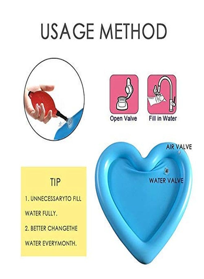 Bilvina Heart Shape Baby Inflatable Patted Water Play Pad Cushion for Kids | Multi Color | Pack of 1 - Image 5